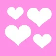 Pink and white hearts 