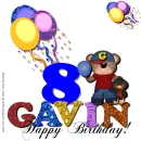 Gavin - Birthday Balloons - Bear