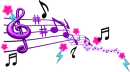 Flying Music notes 