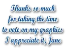 Thanks so much - Jane