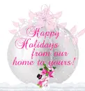 Hapy Holidays from our home to yours pink