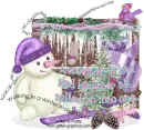 A snow man is