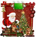 Merry Christmas Santa/red,green/Connie