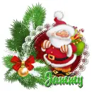 Santa and White Lace Frame: Jammy