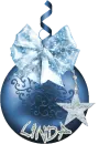 Blue Ornament-Linda