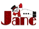 Anowman on top = Jane