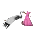 stork with baby
