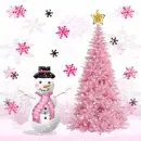Tiny pink snowman tile
