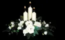 candles with flowers