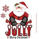 Jolly - Merry Christmas - Santa 