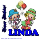 Linda - Birthday - Clowns - Balloons
