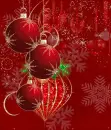 Christmas, Red sparkle Ornaments