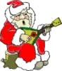 Santa Claus making music