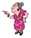 Angry old woman