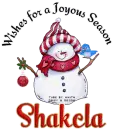 Wishes for a joyous season.Shakela