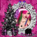M -Puprle & pink goth christmas fb profile pic