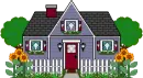 house with lamps