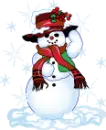 snowman waving