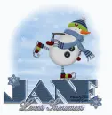 Jane loves snowmen