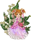 girl with lily of valley