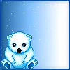 polar bear waving