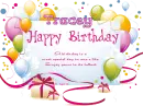 Happy Birthday Tracey