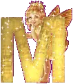 The angel with M letter