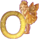 The angel with O letter