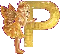 The angel with P letter