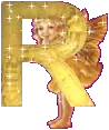 The angel with R letter