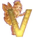 The angel with V letter