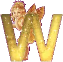 The angel with W letter