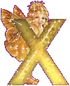 The angel with X letter