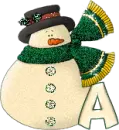 snowman with A letter
