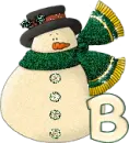 Snowman with  B letter