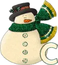 Snowman with C letter