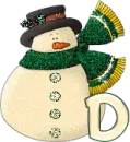Snowman with D letter
