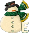 Snowman with E letter