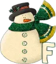 Snowman with F letter