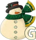 Snowman with G letter