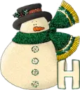 Snowman with H letter