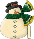 Snowman with I letter