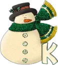 Snowman with K letter