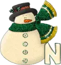 Snowman with N letter