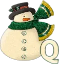 Snowman with Q letter
