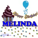 Melinda - Happy Birthday - Balloon