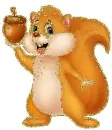 squirrel with acorn