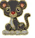 black leopard cub