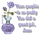 Purple Vase with Flowers - Jane