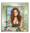 Woman with dolphin - Jane